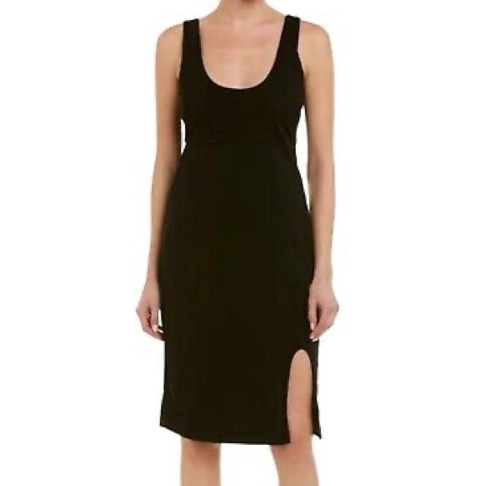 Alexia Admor Bodycon Dress Size 8 Lined Black Slit Party Cocktail Boston Proper